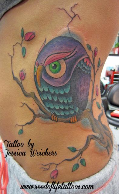 Cute Owl coverup on side