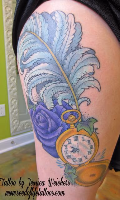 Quills, roses and pocket watch