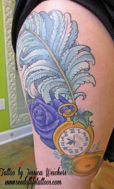 Quills, roses and pocket watch