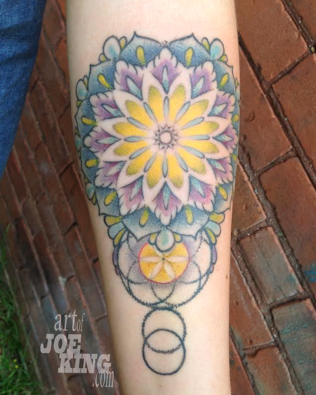 color floral mandala