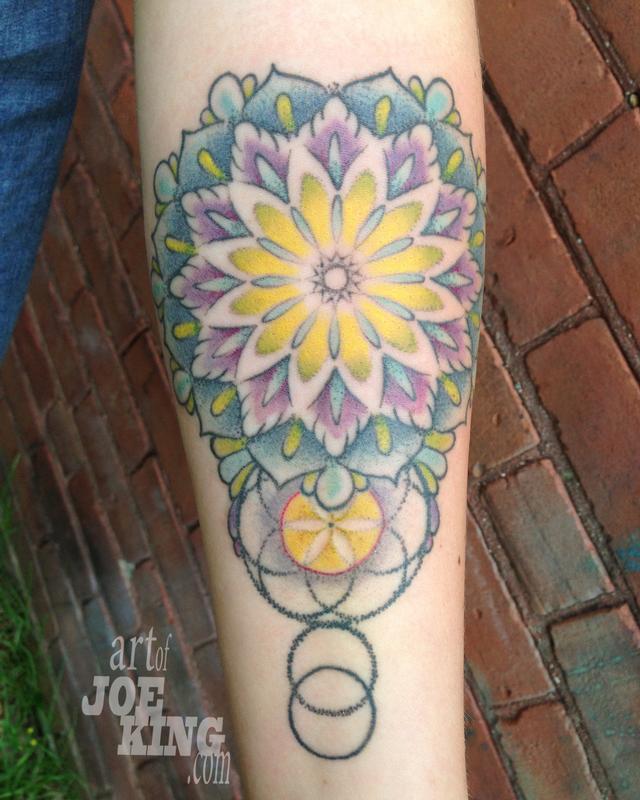 color floral mandala