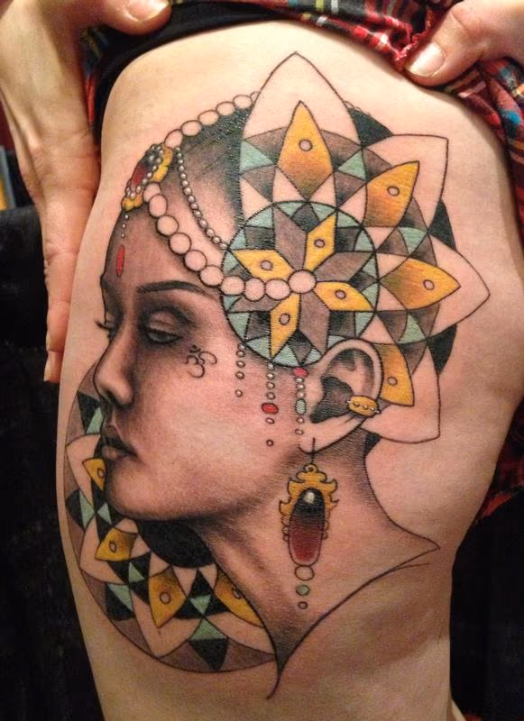 Lady Head with Mandala