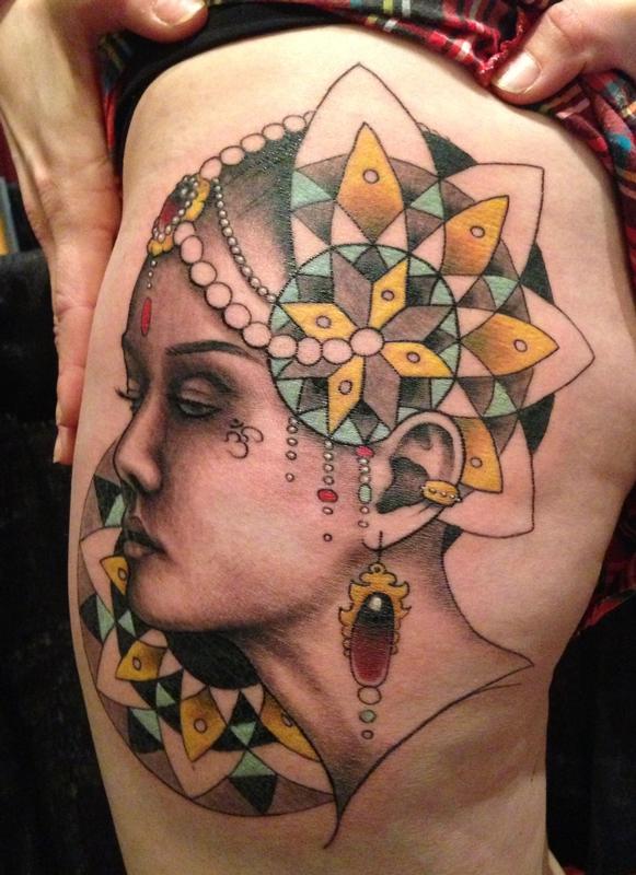 Lady Head with Mandala