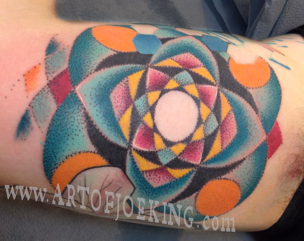 Color Dot Work Mandala