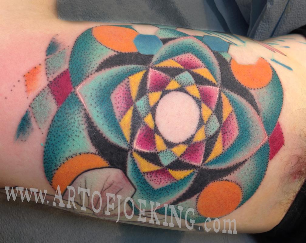 Color Dot Work Mandala