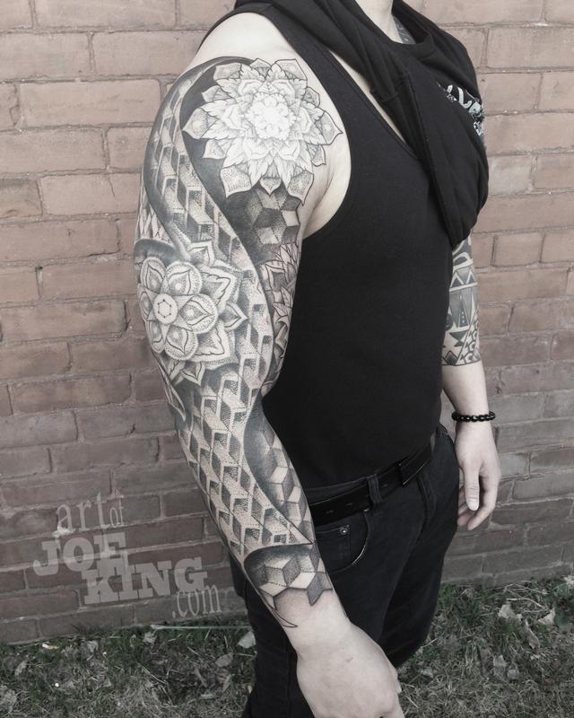 Geo full sleeve with mandalas