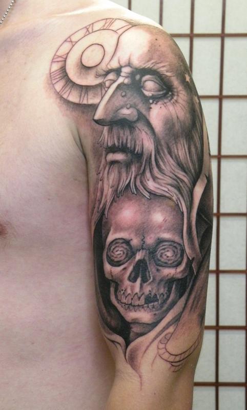 black and grey concept sleeve