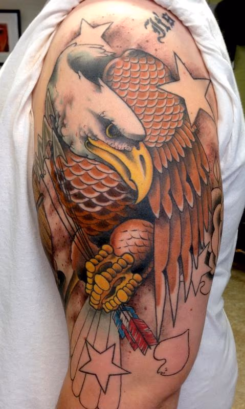 Bald Eagle with Arrows