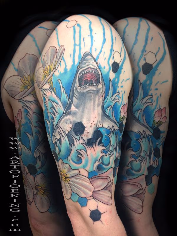 Shark in an Abstract Layout