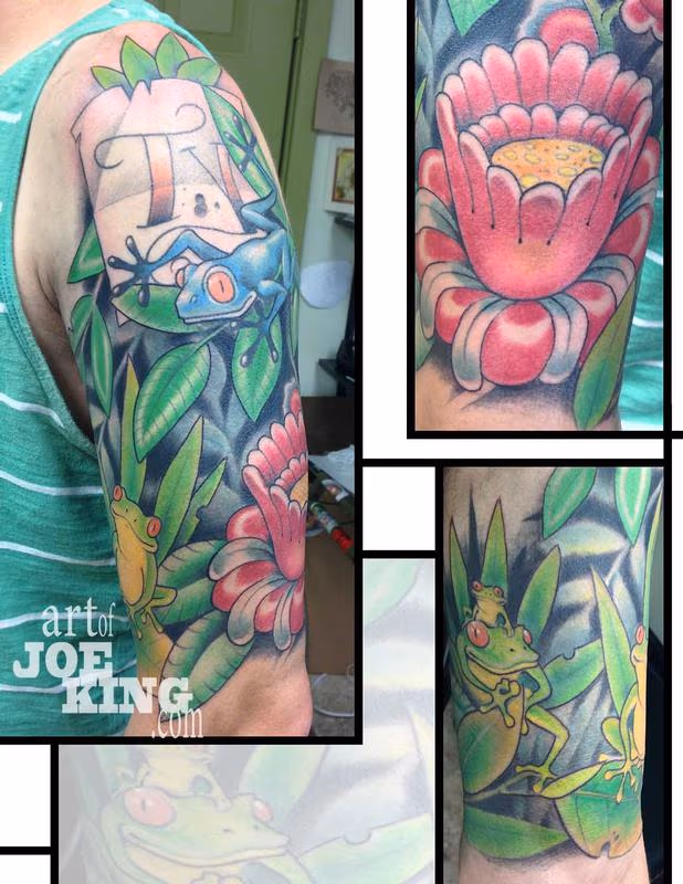 Tree Frog Family Half Sleeve