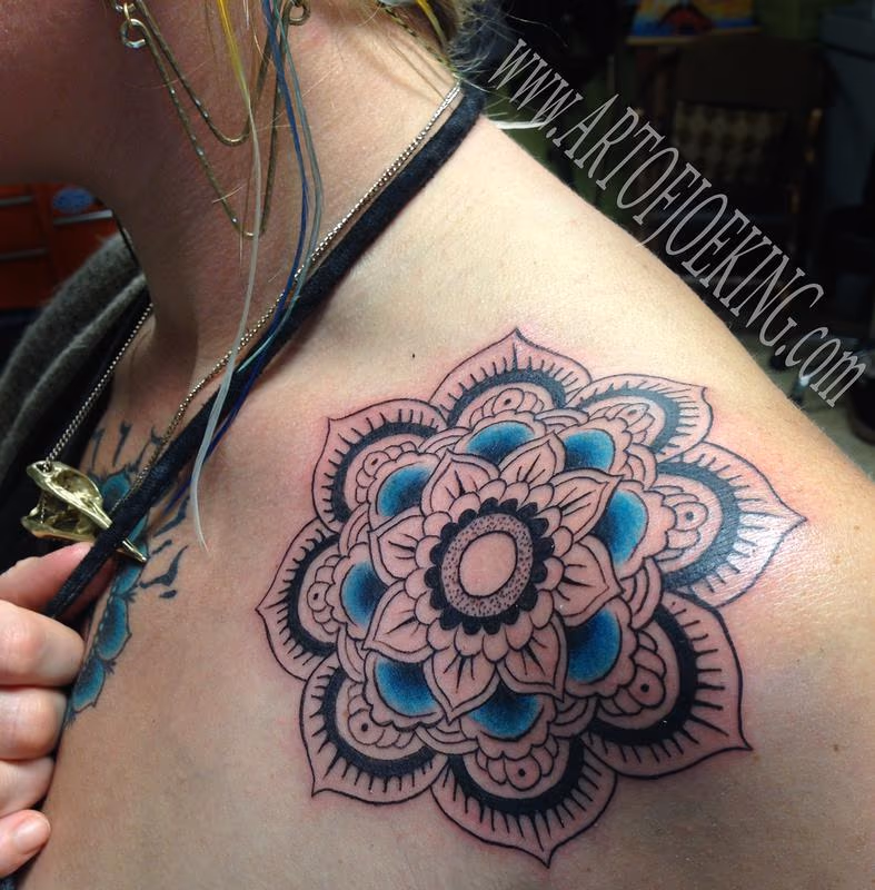 Flower Mandala with Turquoise