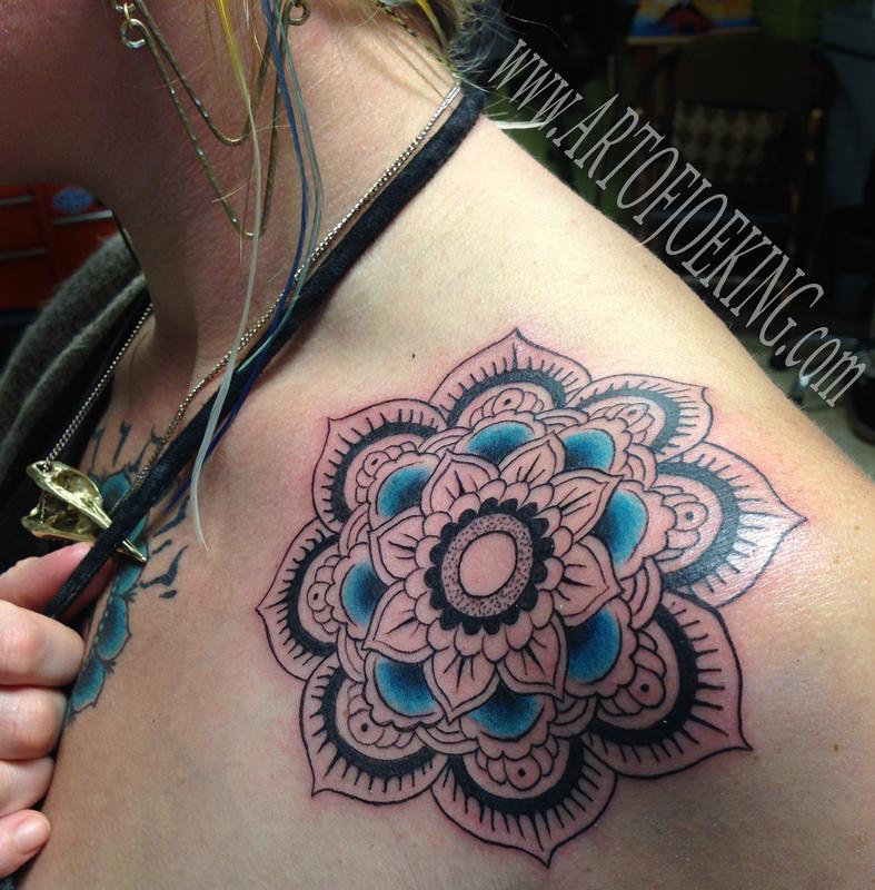Flower Mandala with Turquoise