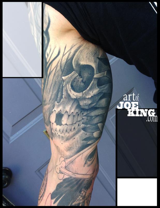 Black Work Skull