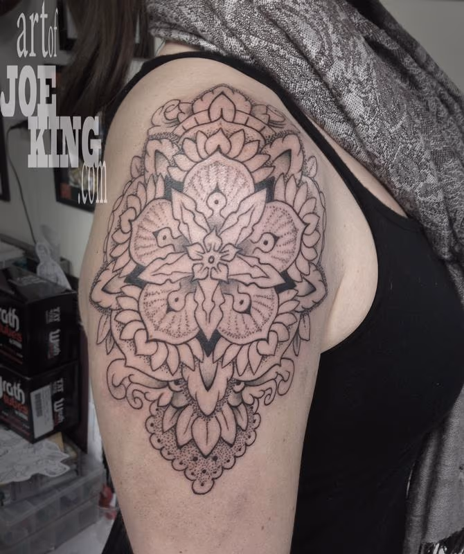 5 point floral mandala