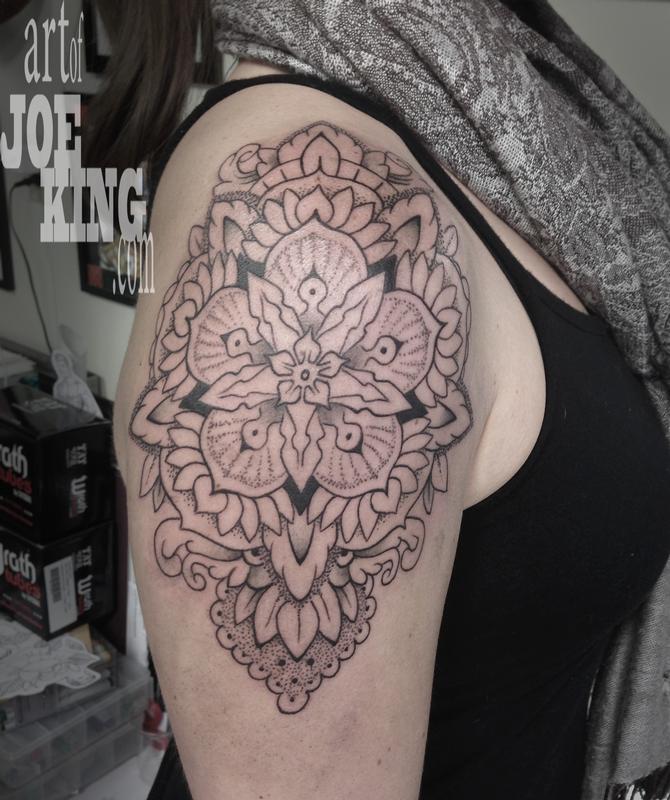 5 point floral mandala