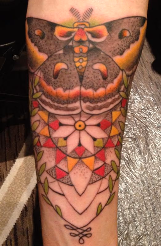 Silk Moth and Mandala