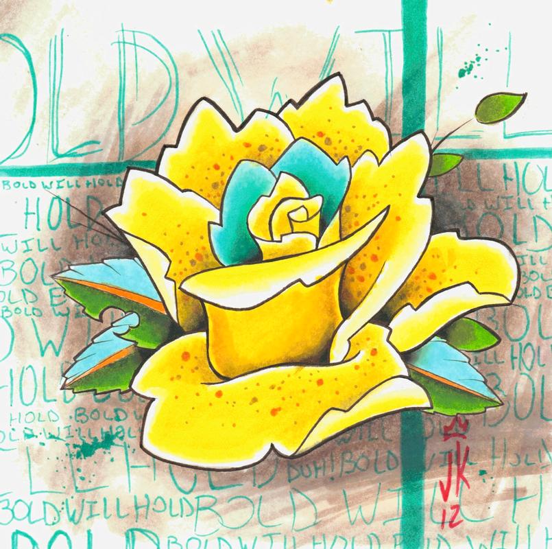 yellow rose illutraton