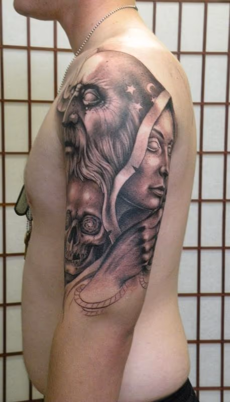 black and grey concept sleeve