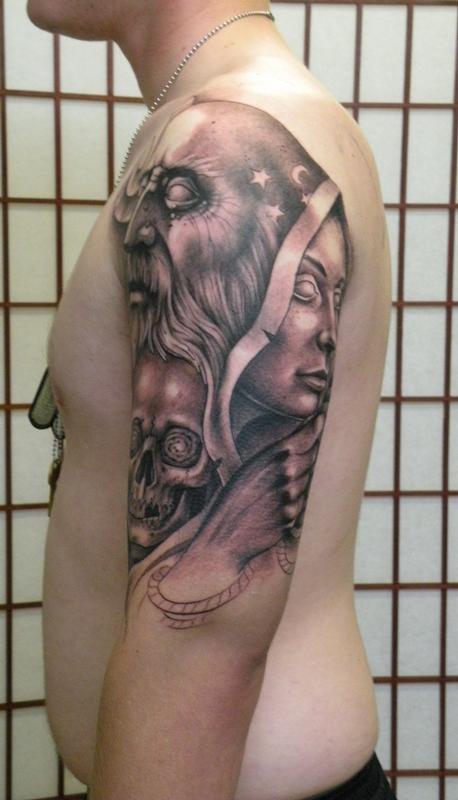 black and grey concept sleeve