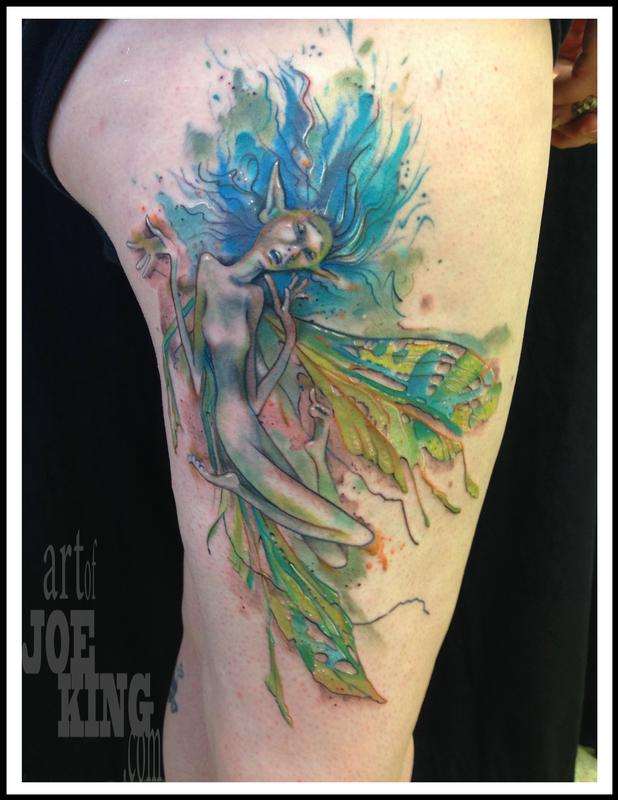 Squished Fairy on Outer Thigh