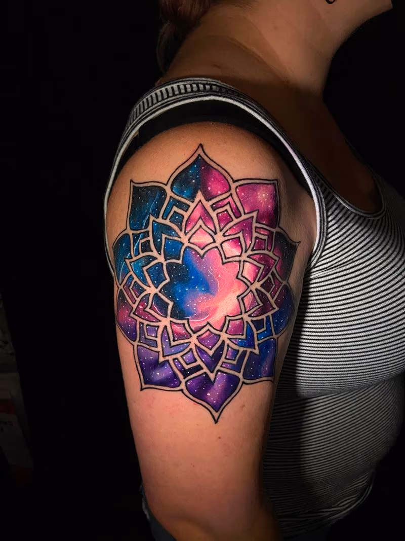 Galaxy mandala done by John Graefe