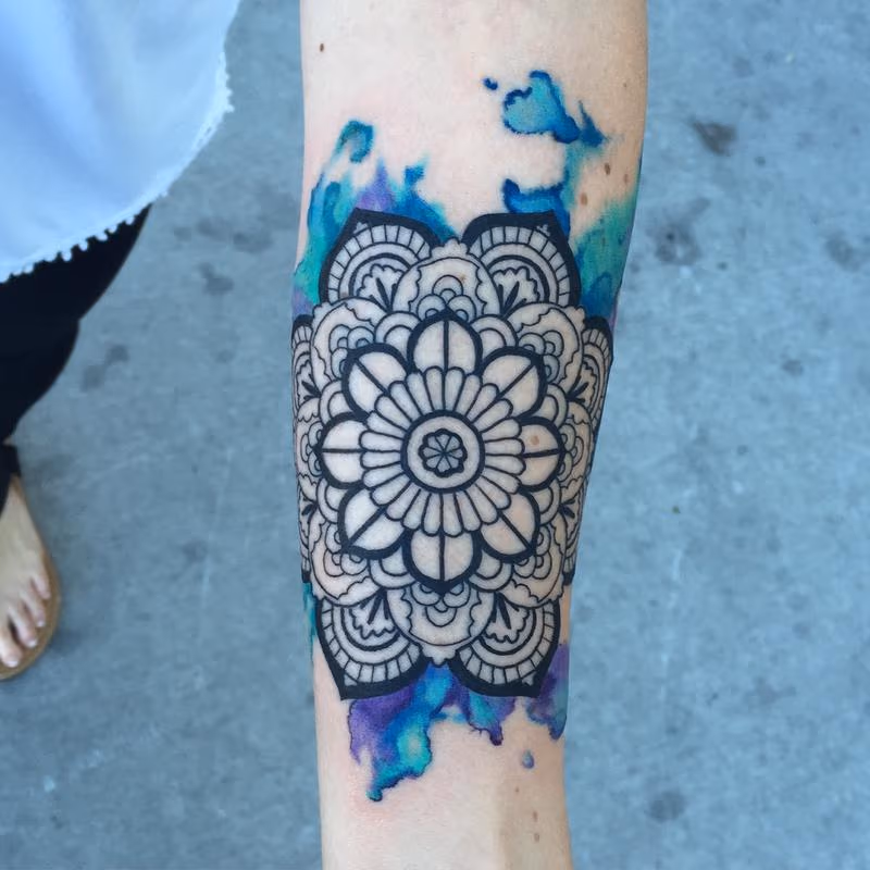 Watercolor mandala