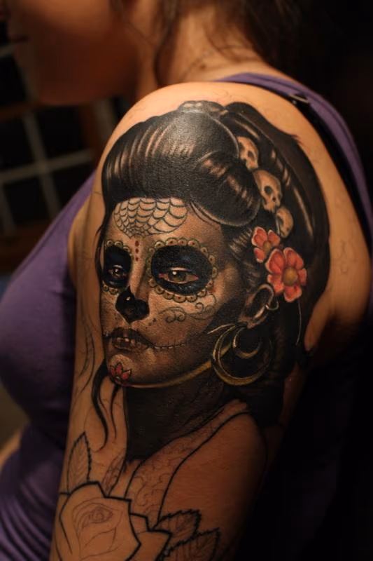 Day Of the Dead Half Sleeve