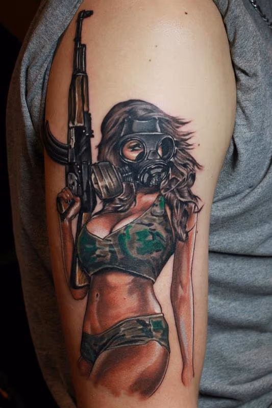 Gas mask girl
