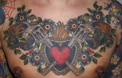 Guns and heart chestpiece