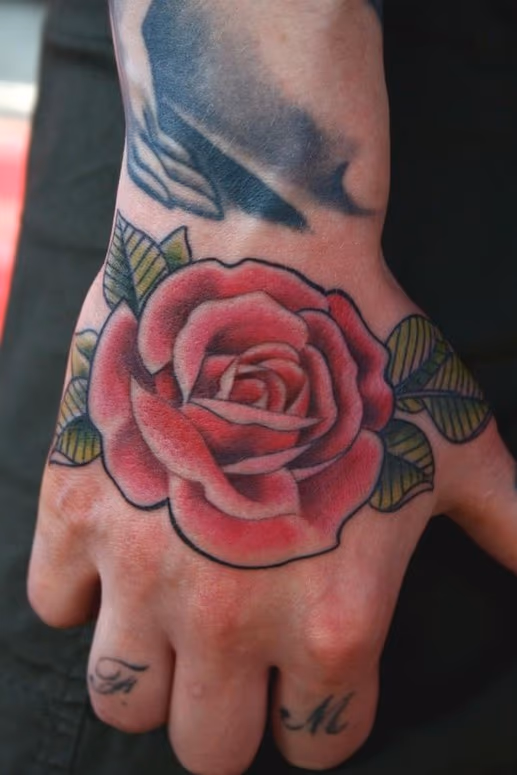 Rose Hand Tattoo