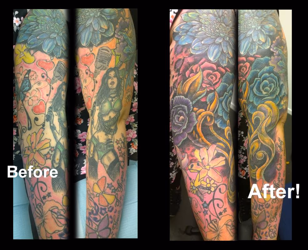 Bright and Beautiful Feminine Flower Cover-Up Sleeve