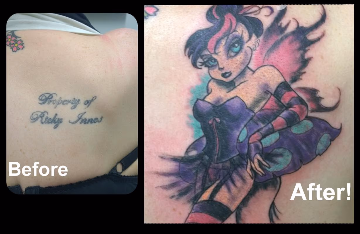 Bad Fairy Tinkerbell Cover Up Tattoo