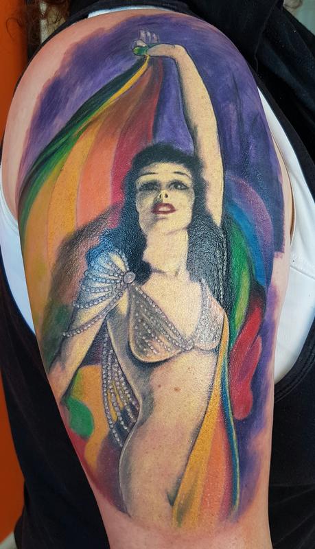 1920's Art Deco Pinup Tattoo