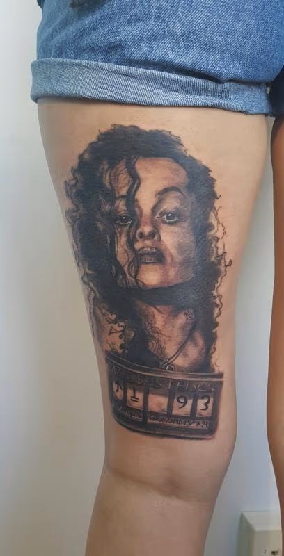 Bellatrix Lestrange Portrait Tattoo