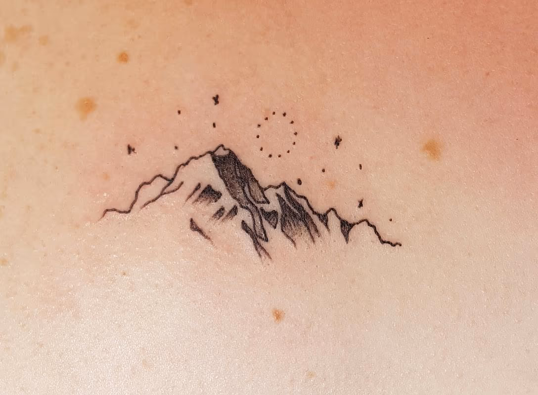 Blackmore Mountain Range Tattoo