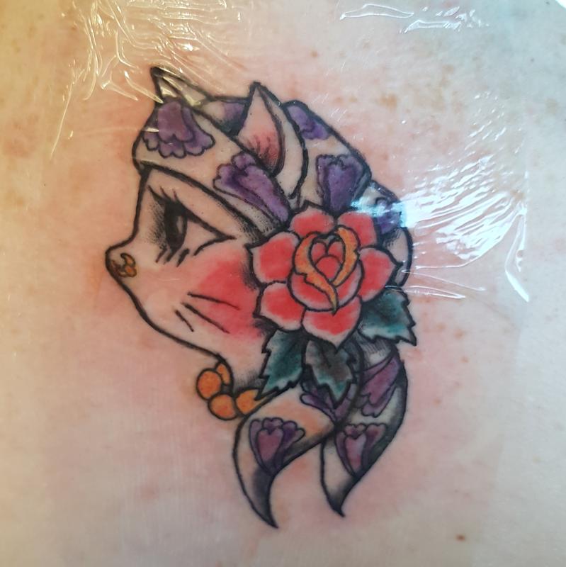 "Gypsy Kitty" Traditional Tattoo