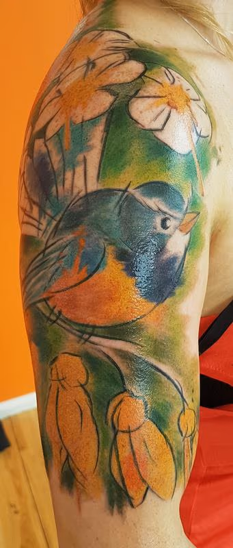 New Zealand Nature Watercolor Tattoo