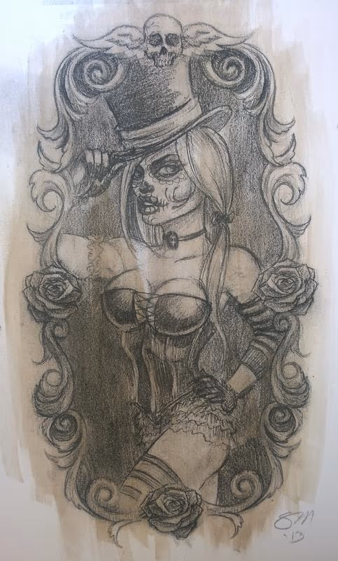 Day of Dead Voodoo Pinup