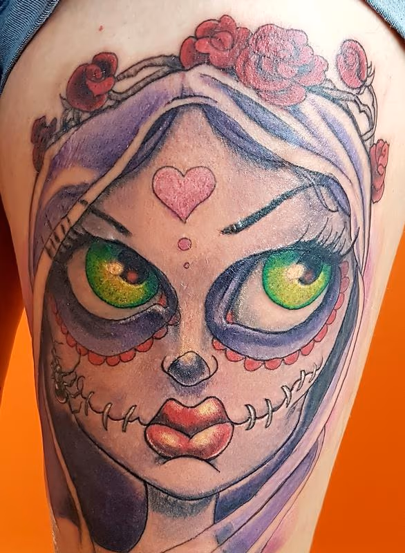 Day of the Dead Pinup Tattoo
