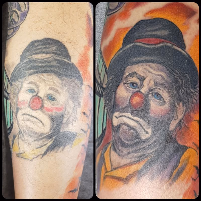 Clown Portrait Cover-up/Rework