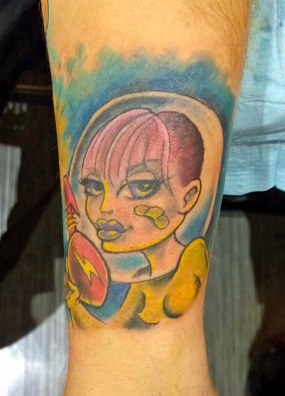 Sexy Badass Space Marine Pinup Tattoo