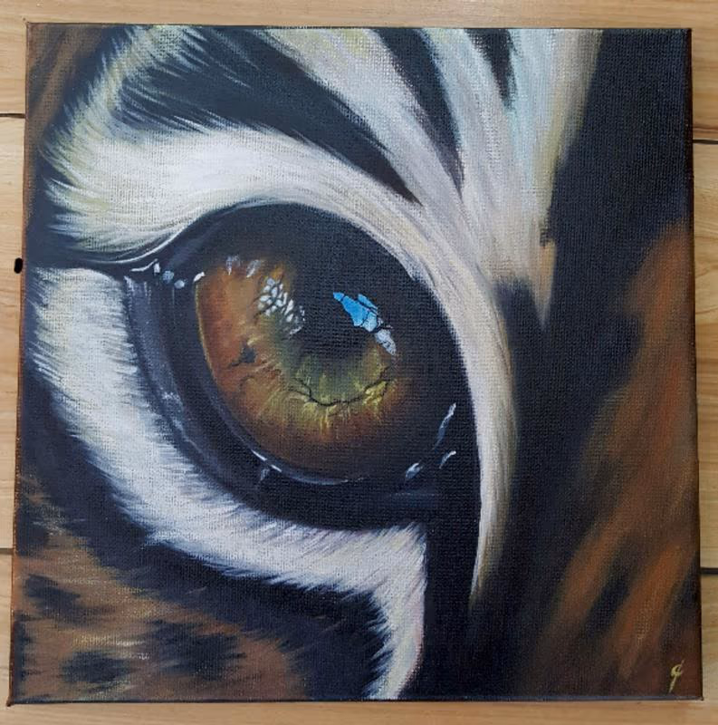 Realistic Tiger Eye Painting