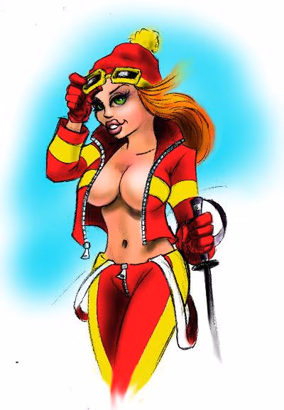 Sexy Ski Bunny Pinup Girl