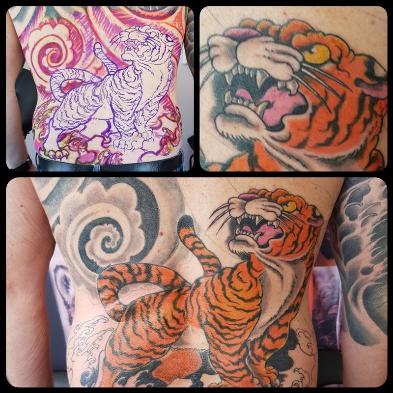 Japanese Tiger Back Tattoo
