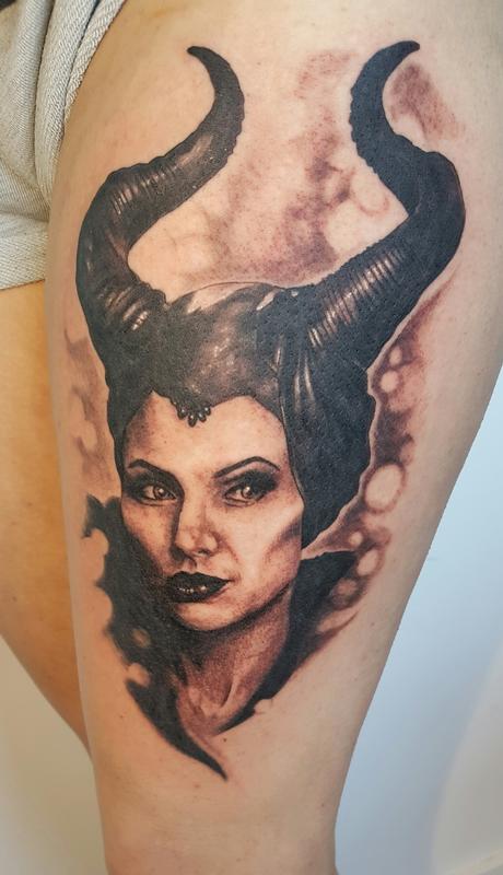 Maleficent Portrait Tattoo