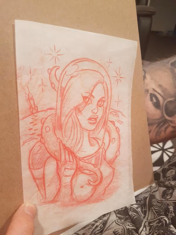 Space Girl on an Alien Moon