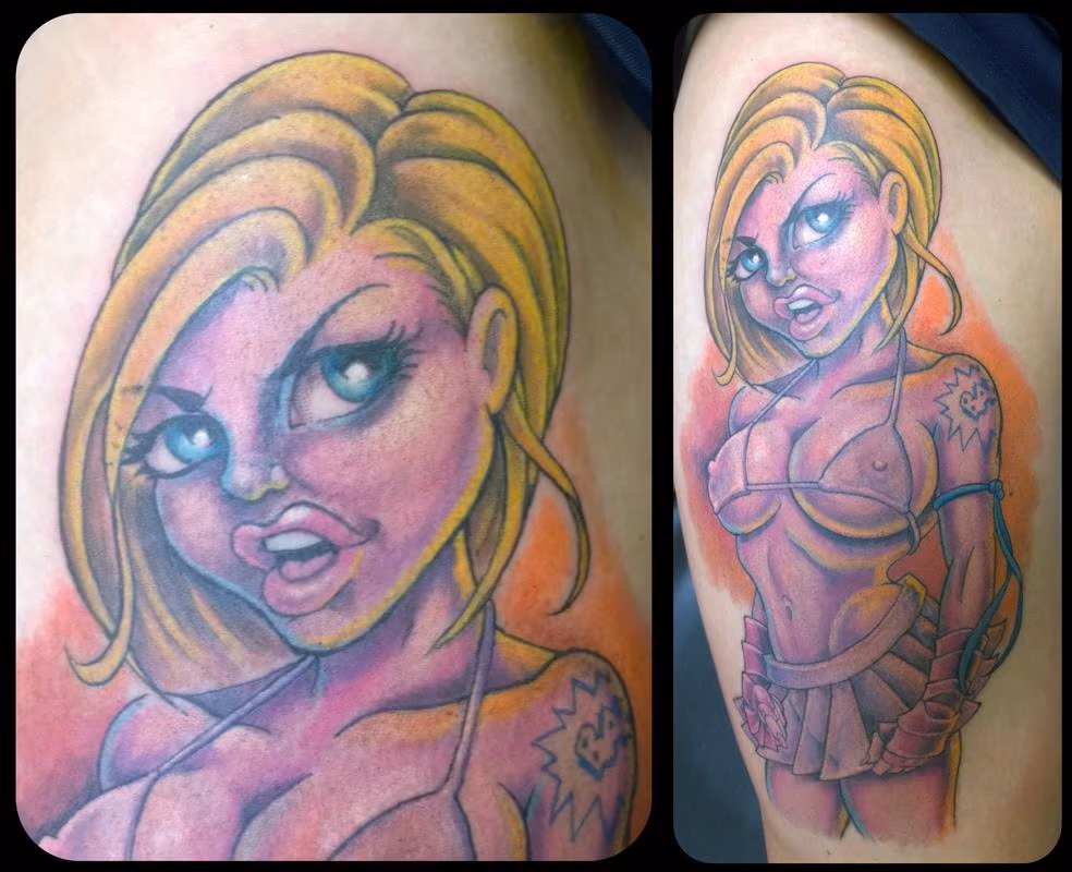 Sexy Muay Thai Pinup Fighter Girl