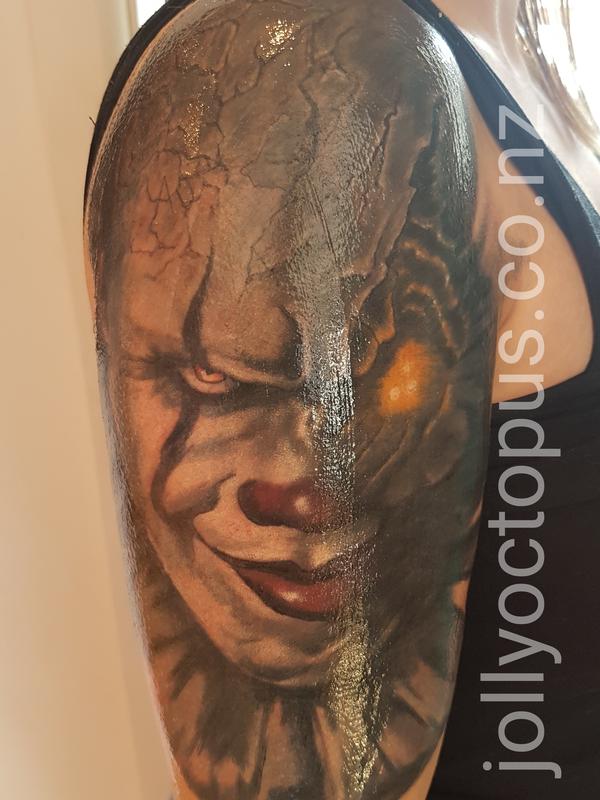 Pennywise Evil Clown Color Tattoo