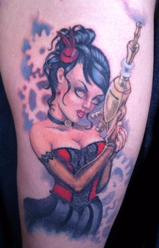 Steampunk Pinup Tattoo