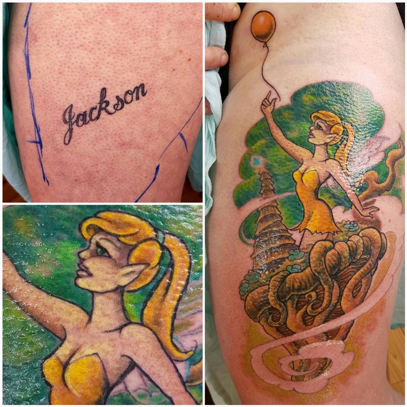 New Beginnings Pixie Hollow Cover Up Tattoo